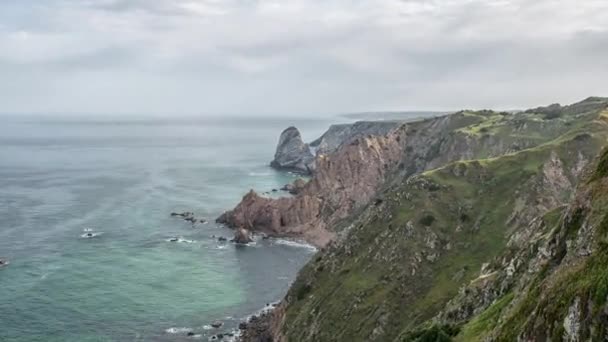 Cabo da Roca "Cape Roca" forma o continente mais ocidental da Europa continental. Portugal — Vídeo de Stock