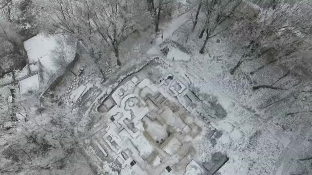 Excavation of an old orthodox temple — Stock Video