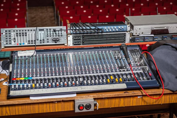 Professionele console sound mix. — Stockfoto