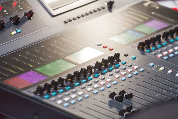 Professional console sound mix. — Stock Photo, Image