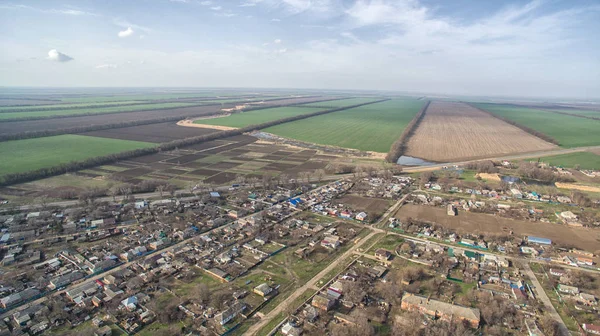 Kleine agrarische stad, kraj Stavropol. — Stockfoto