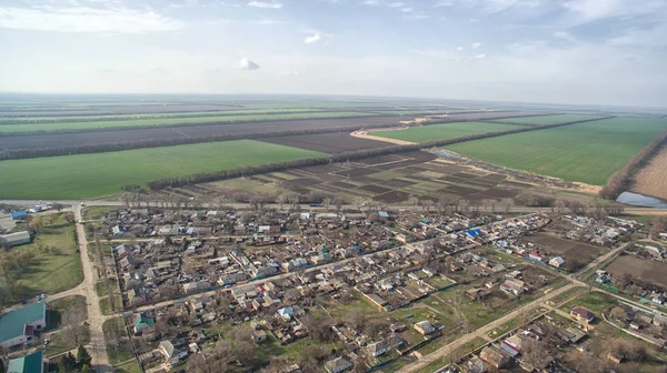 Small agrarian city, Stavropol Krai. — Stock Photo, Image