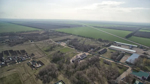 Kleine agrarische stad, kraj Stavropol. — Stockfoto