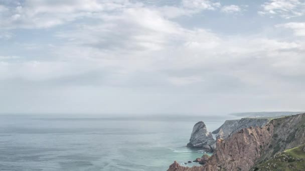 Cabo da Roca Cape Roca формирует самую западную материковую часть континентальной Европы. Португалия — стоковое видео