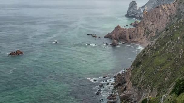 Cabo da Roca Cape Roca формирует самую западную материковую часть континентальной Европы. Португалия — стоковое видео