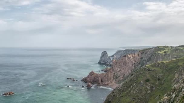 Cabo da Roca Cape Roca kıta Avrupası en batı anakara oluşturur. Portekiz — Stok video