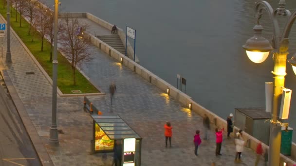 Passeio de rio no barco. Moscou, Rússia — Vídeo de Stock