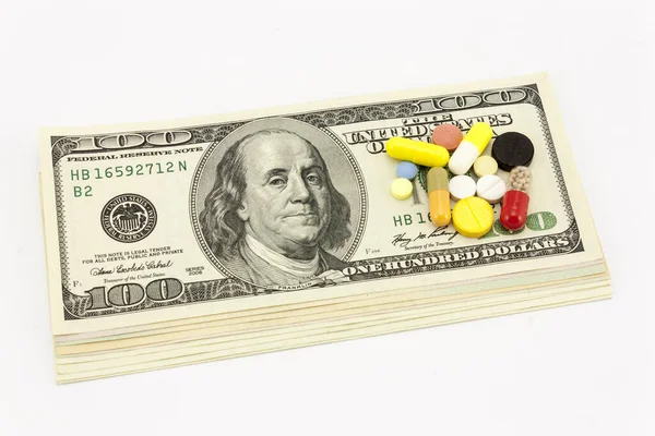 Dollars Medicine Treating Various Disease — Stock Photo, Image