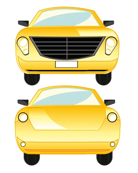 汽车类型额叶和后面 — 图库矢量图片