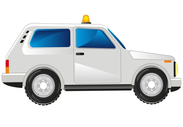 Coche de pasajeros blanco — Vector de stock