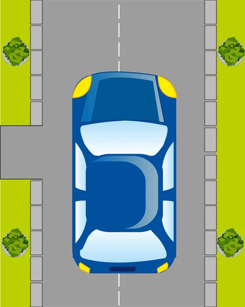 Car on road — Stock Vector