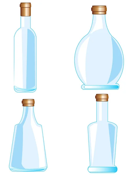 Flaschen aus Glas — Stockvektor