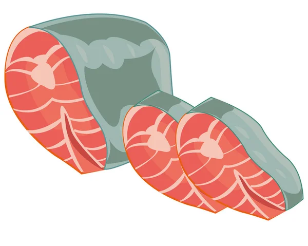 Kesme balıkla — Stok Vektör