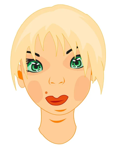 Portrait of the girl of the blonde — Stock Vector