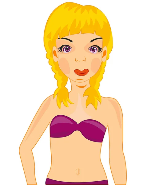 Girl in swimsuit — Stock Vector