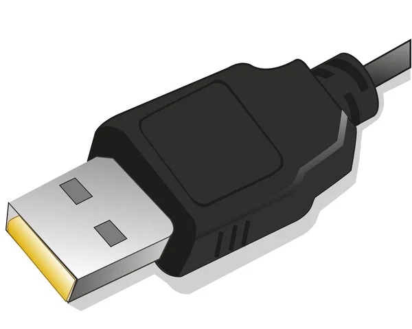 Câble et connecteur — Image vectorielle