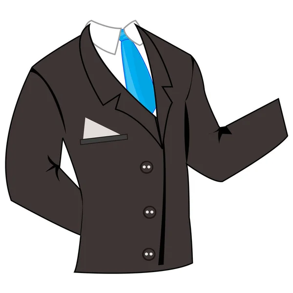 Traje de negocios con corbata — Vector de stock