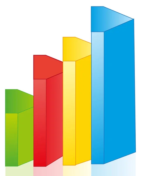 Gráfico del crecimiento en la forma de las cifras — Vector de stock