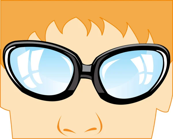 Szemüveg, a személy — Stock Vector