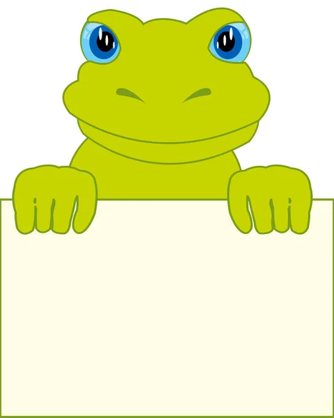 青蛙和干净的床单 — 图库矢量图片