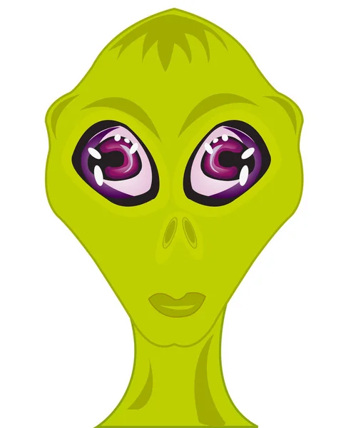 Portrait of the extraterrestrial being — Stock Vector