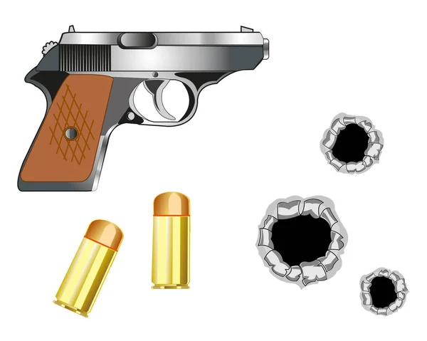 Pistolet et mécènes — Image vectorielle