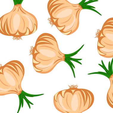 vektör seamless modeli ile el çekilmiş soğan