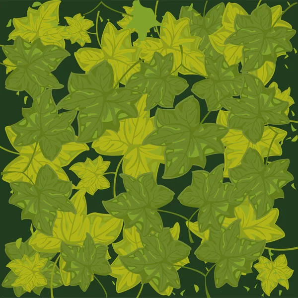 많은 녹색 foliages — 스톡 벡터