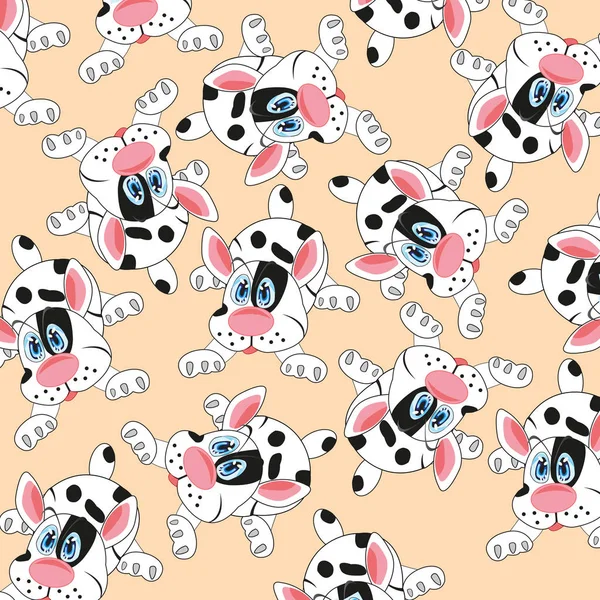 Pattern from dogs — Stock Vector