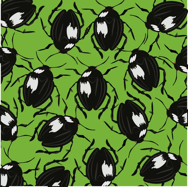 Bugs sur fond vert — Image vectorielle