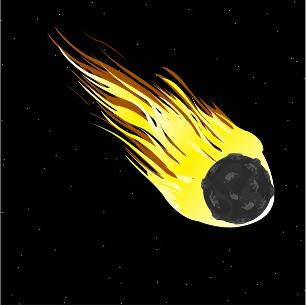 宇宙の中の彗星 — ストックベクタ