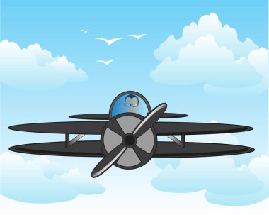 Gökyüzünde bir uçak