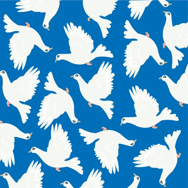 Dove on turn blue — Stock Vector