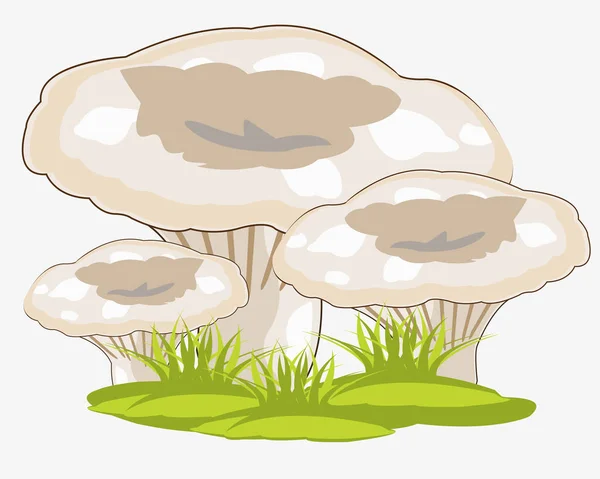 Pilze in Kräutern — Stockvektor
