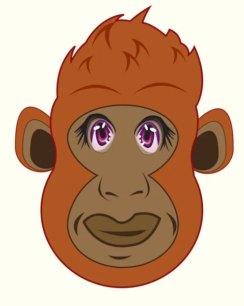 Ilustrasi komik dari cangkir gorila itu - Stok Vektor