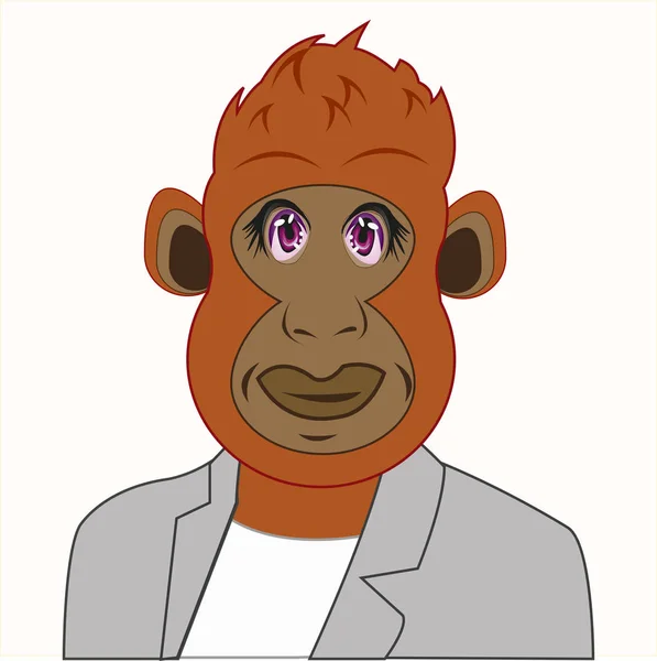Gorila v obleku — Stockový vektor