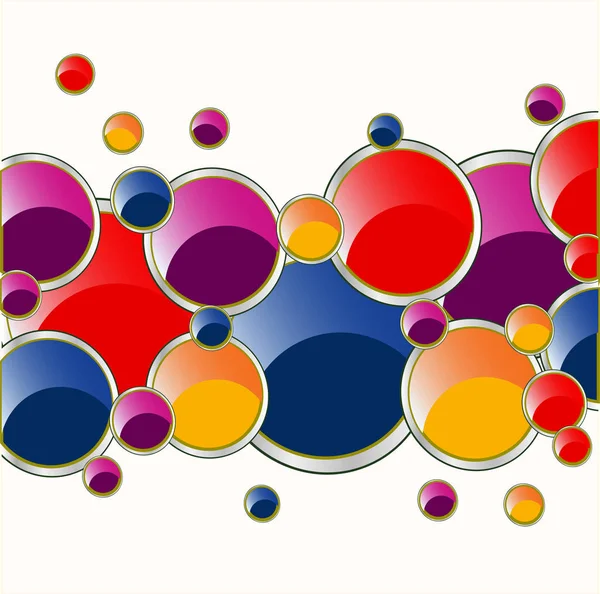 Beaucoup de cercles de couleur — Image vectorielle