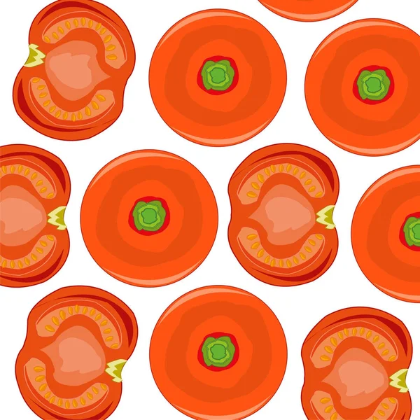 Patrón de tomate maduro — Archivo Imágenes Vectoriales