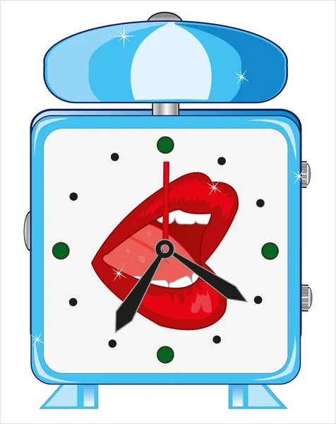 Reloj con despertador — Vector de stock