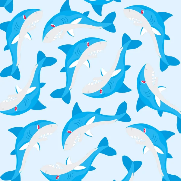魚パターン サメ — ストックベクタ