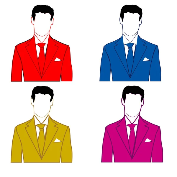 Man in varicoloured suit — Stock Vector