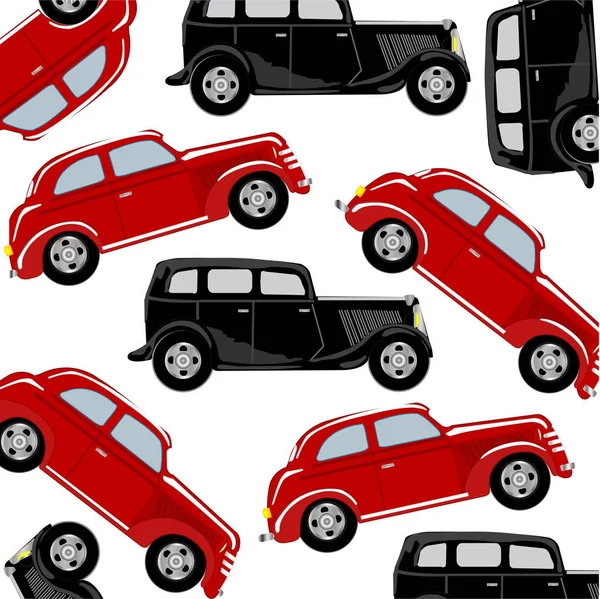 Κόκκινο και μαύρο αυτοκίνητο — Διανυσματικό Αρχείο