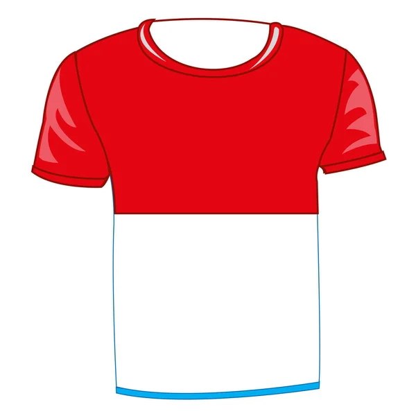 T-Shirt mit Fahnenpolo — Stockvektor