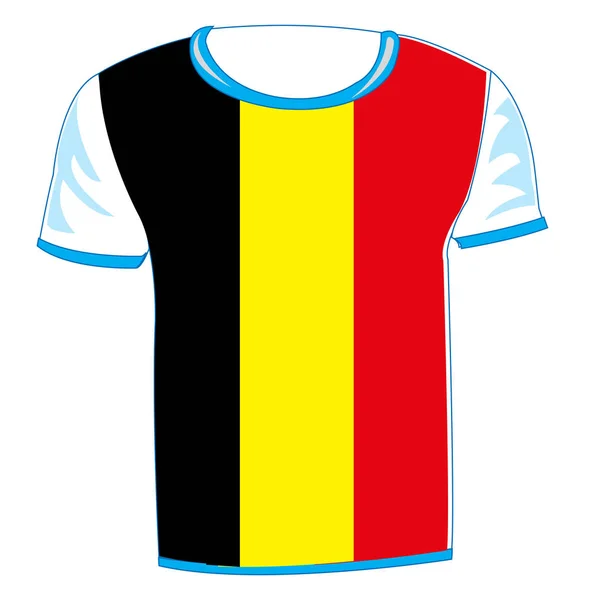 T-Shirt-Flagge nach Belgien — Stockvektor