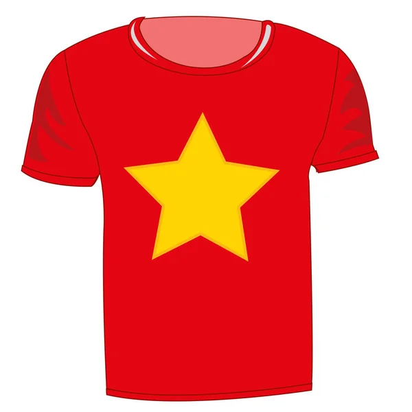 T-shirt drapeau vietnam — Image vectorielle