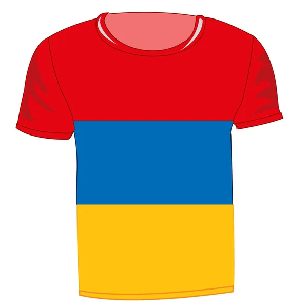 T-shirt avec drapeau arménien — Image vectorielle