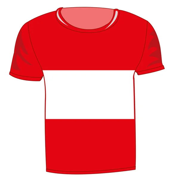 T-shirt avec drapeau de l'Autriche — Image vectorielle