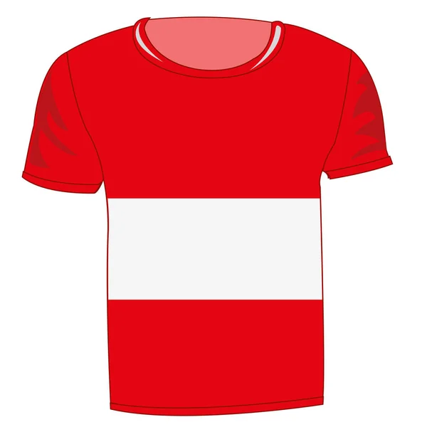 T-Shirt mit Flagge Lettland — Stockvektor