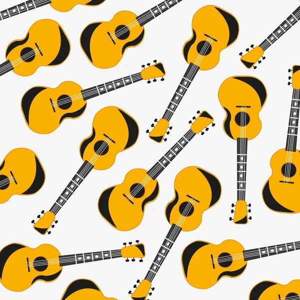 Vzorek z hudební nástroje kytary — Stockový vektor