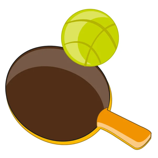 Racket and ball for tennis — Stock Vector
